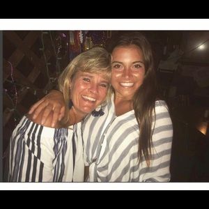 Striped navy & white shirt!!